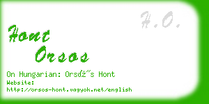 hont orsos business card
